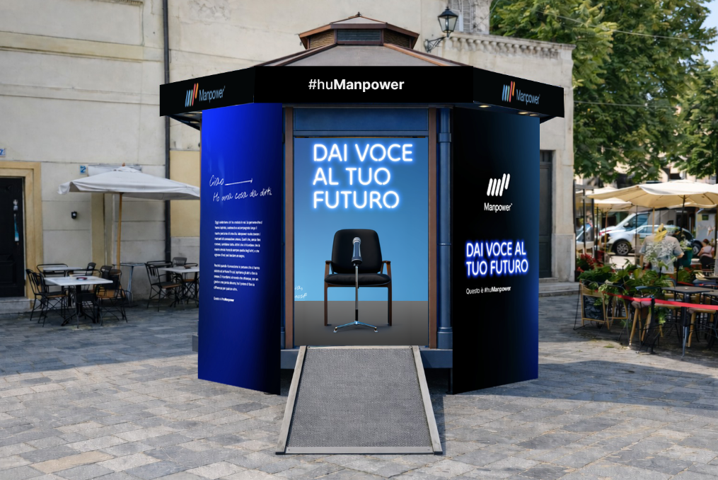 Area Manpower e RDS in Piazza Muccioli a Sanremo durante il Festival